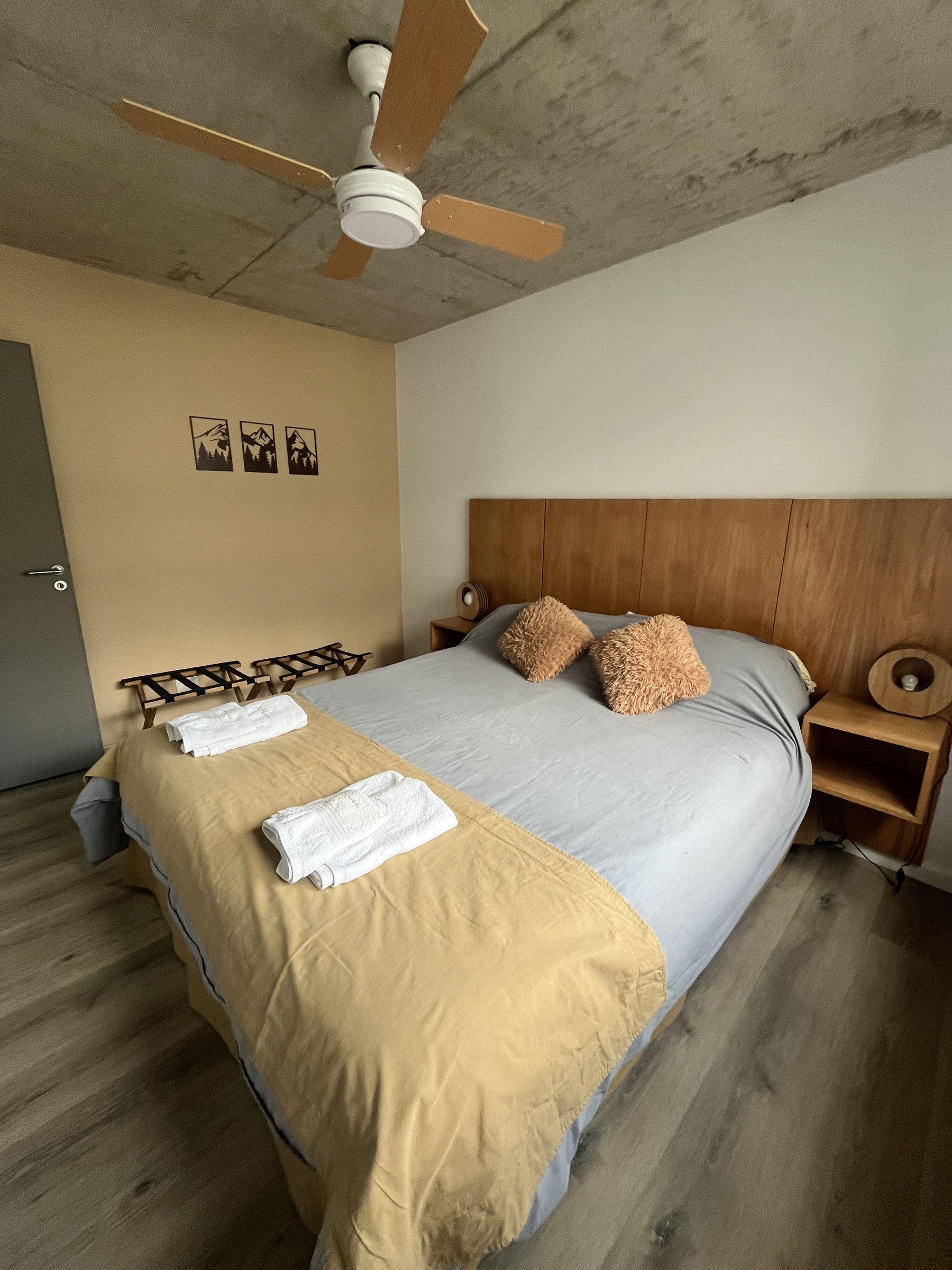 Dormitorio matrimonial del departamento Coihue en Aliwen
